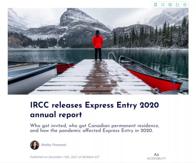 加拿大移民局发布2020年Express Entry通道详细报告